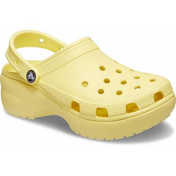 Crocs Classic Clog Platform Klumpa Női Sárga | HU 0470WNBY